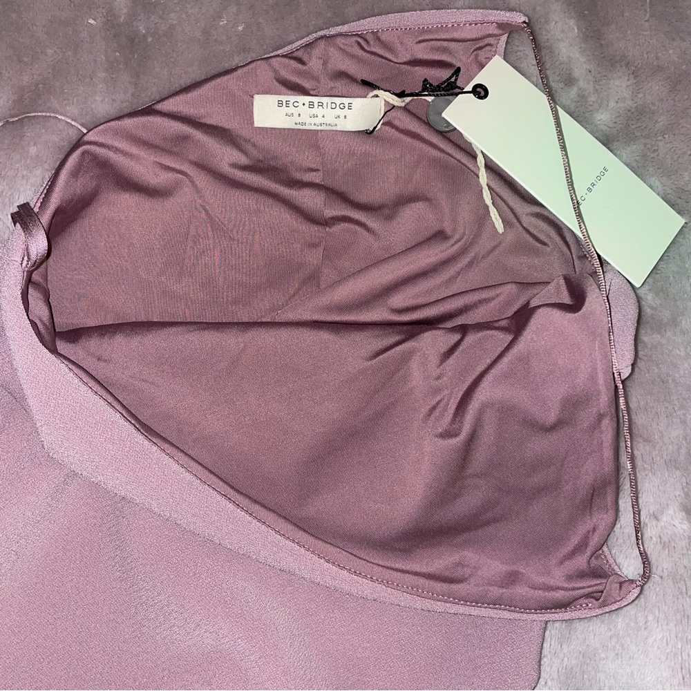 BEC+BRIDGE  Luxul Assymetric Lavender Dress Size 4 NWT - Picture 8 of 13